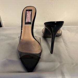 Open toe Heels with clear strap